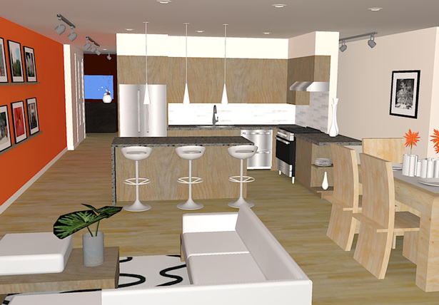 rendering of custom condo interior