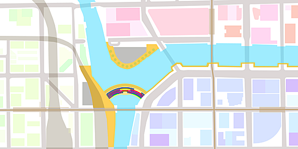 Focusing on the Three Branches Dam, the dam finishes the city's Downtown River Walk and unites Chicago's North, South, and West Sides.