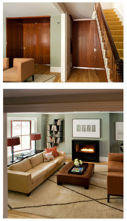 Top: View of Street Level towards rear Bottom: Street Level Music Room