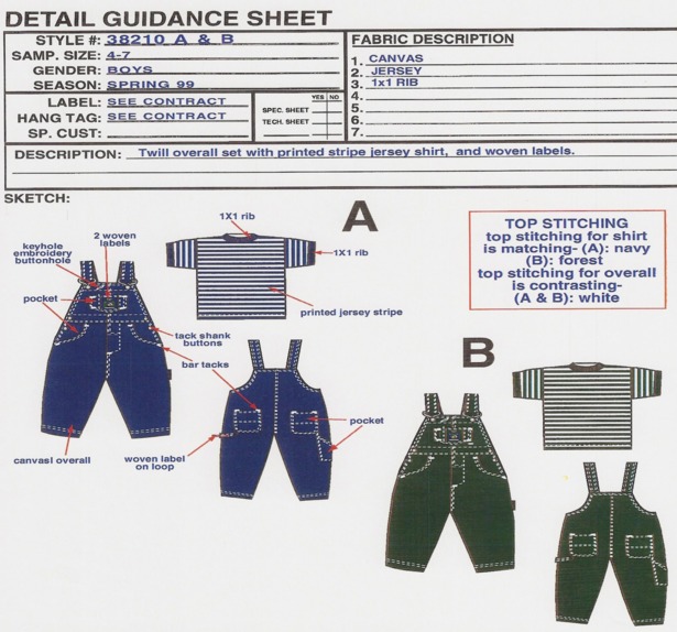 Clothing Design and Diagram for Children's Network