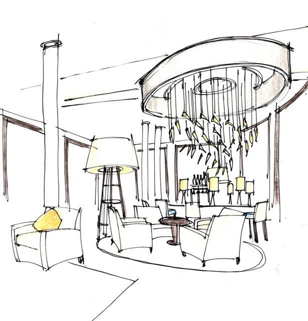 Bar Light Fixture Sketch