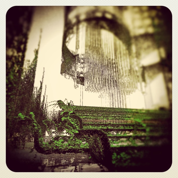 A series of ivy terraces shape the rooftop for the topiary garden...her natatorium is sheltered beneath.