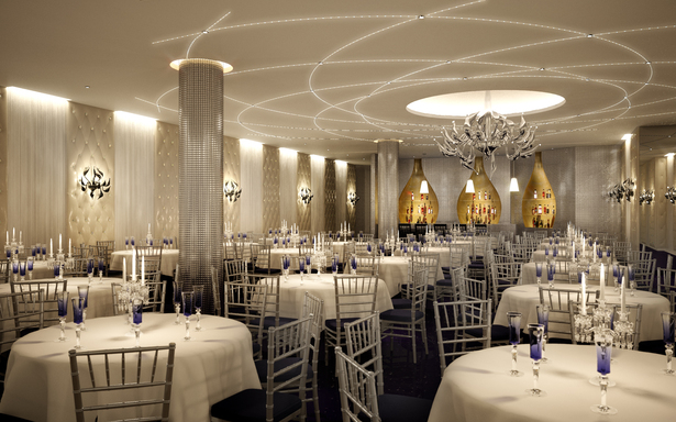 view of banquet room