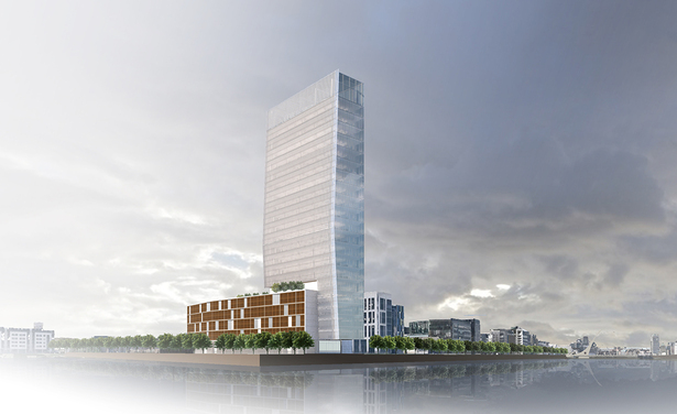 View from across the River Liffey