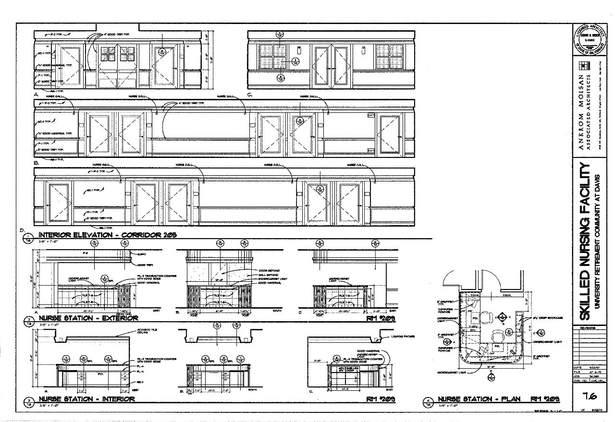 Interior Elevations- Alzheimer's Lobby & Nurse Station Plan