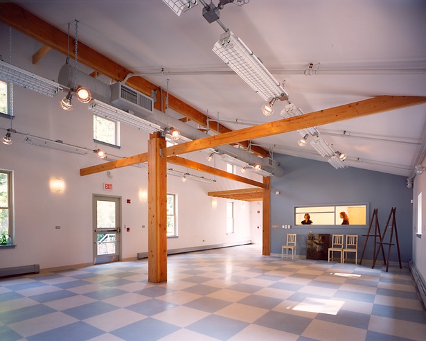 Art Center studio space with clay studio at right