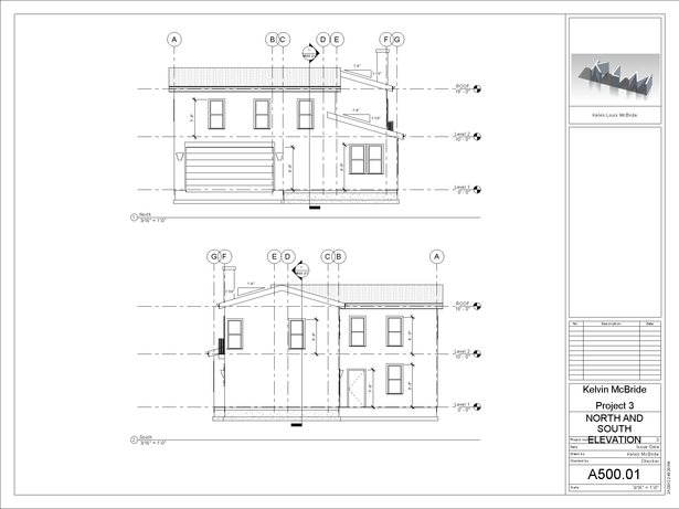 A500-01 North and South Elevation
