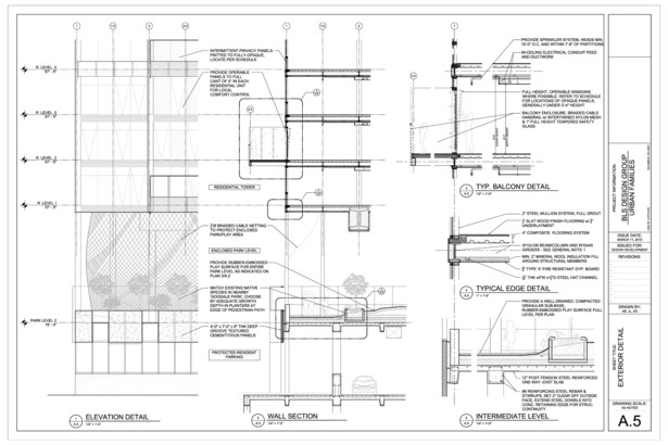 Note Elevation and Section of Play Areas