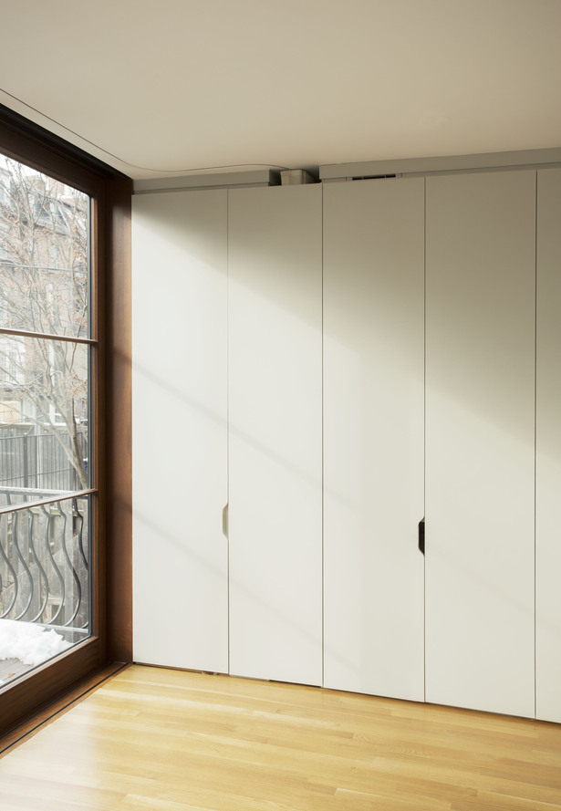 Living Room closet, curtains open
