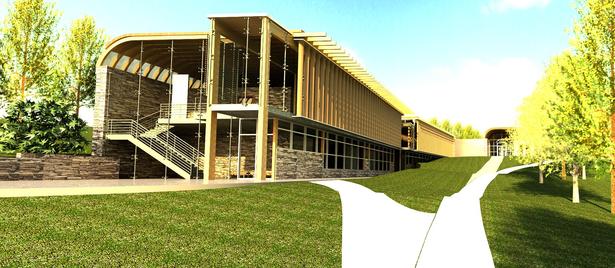 View of Museum Component from Path