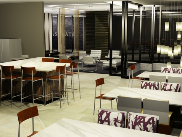 Cafe and seating area