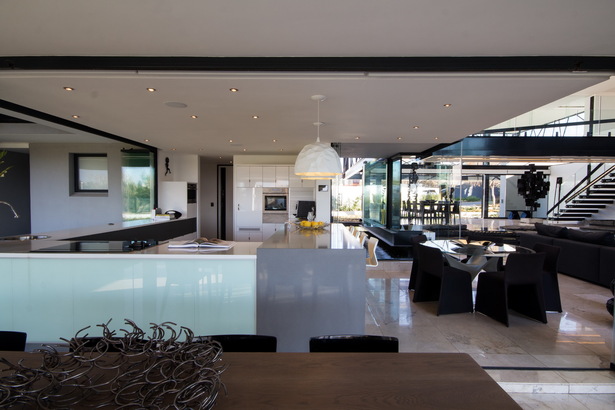The open plan kitchen.