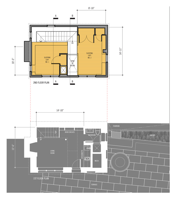 CONNECTICUT LAKE COTTAGE – Cottage floor plans