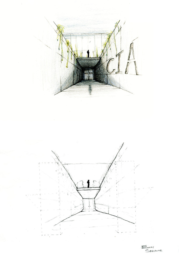 Educational entrance design sketch