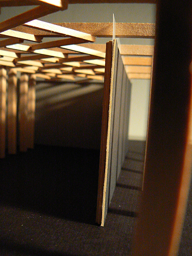 Wall view from outside columns