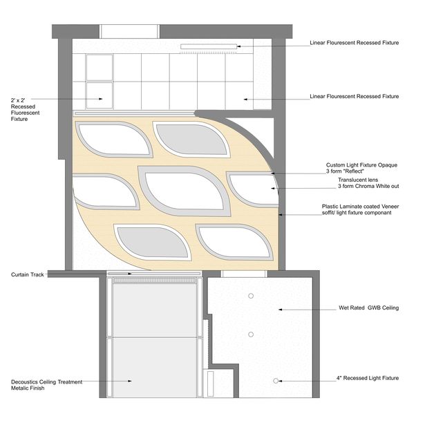 Patient Room Detailed Reflected Ceiling Plan
