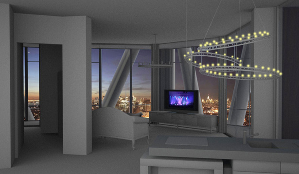 Interior Night rendering