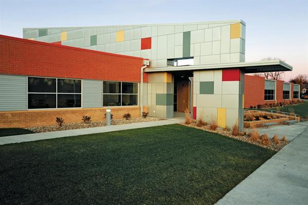Front Entry with Dri-Design Metal panels