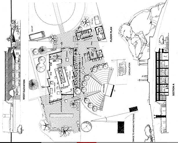 Summer Studio for a Museum for Temple of Aphea-Plan & Elevation