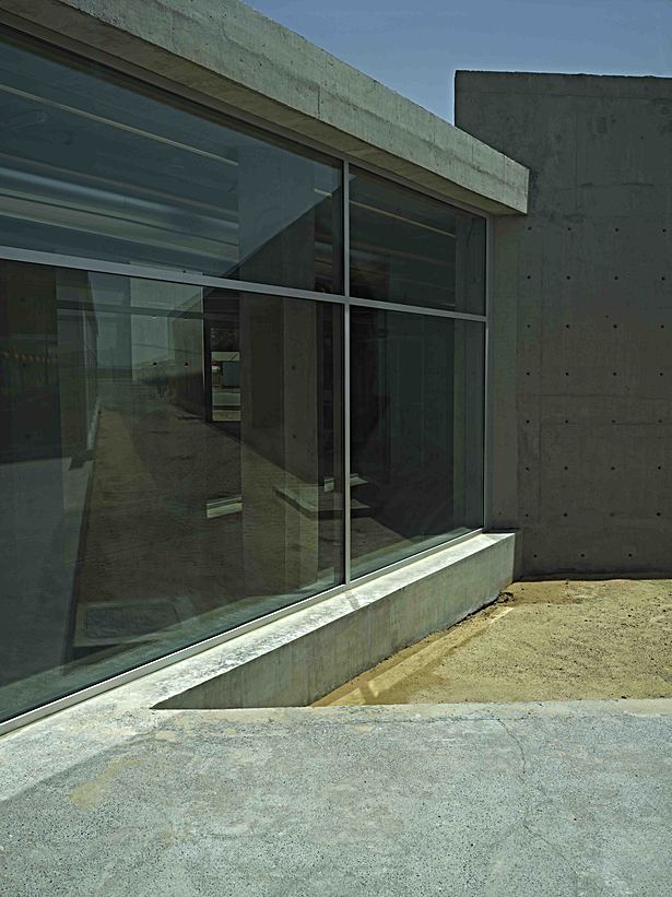 Walkway between the Offices and Cafeteria