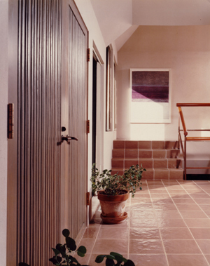 Custom doors into the residence