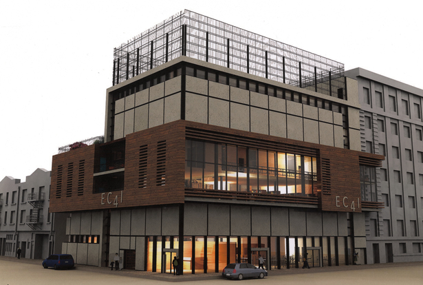 Corner Exterior Perspective - Rendered in Podium