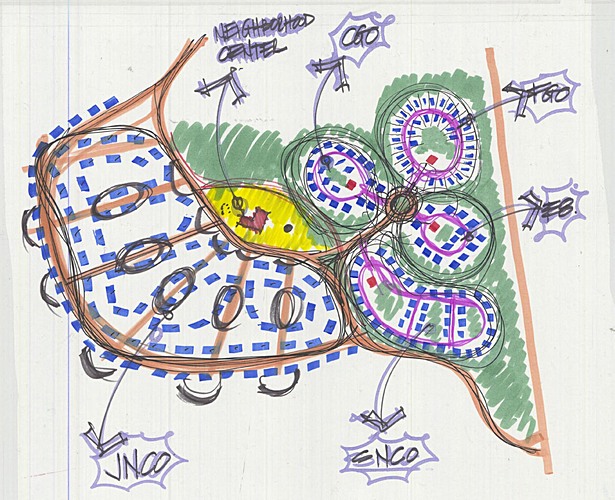 Early conceptual sketches.