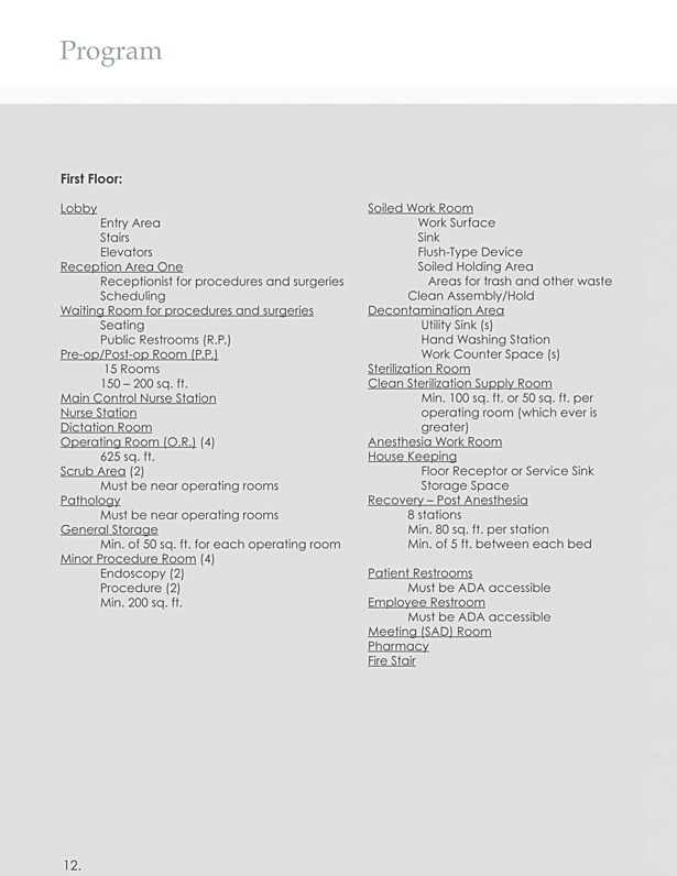 Design Development - Program