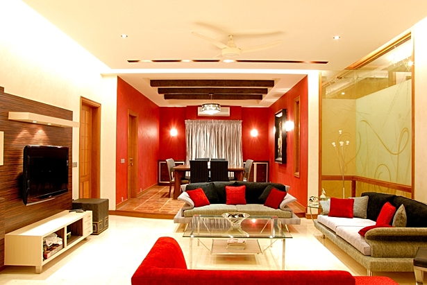 Finished project, view of living and dining room