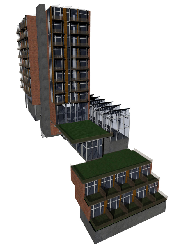 hotel overview (Rhino rendering)