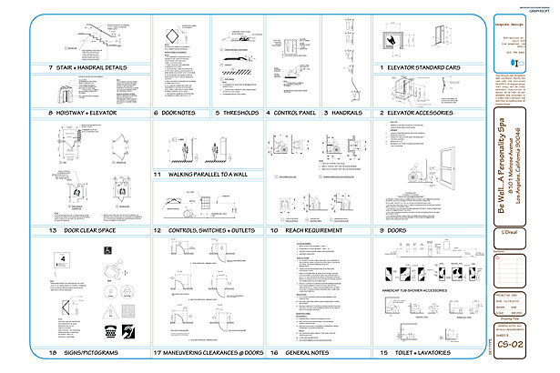 CS-02 General Notes, ADA Details + Requirements