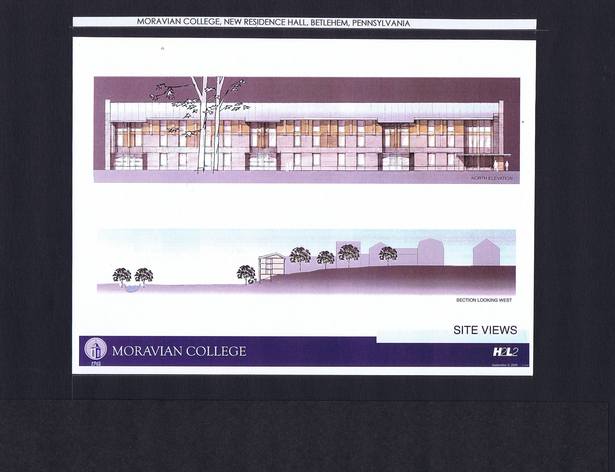 Elevation and Section through Site