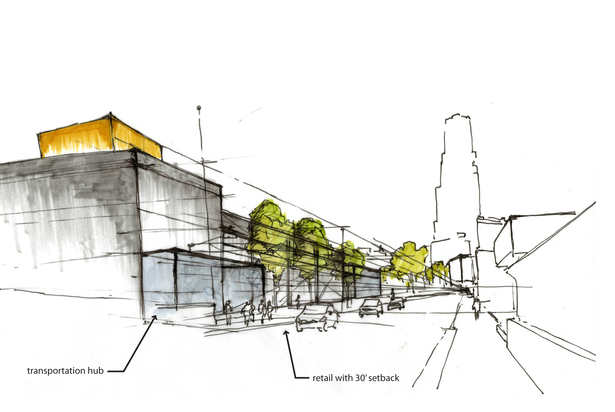 masterplan sketch (pen, marker)