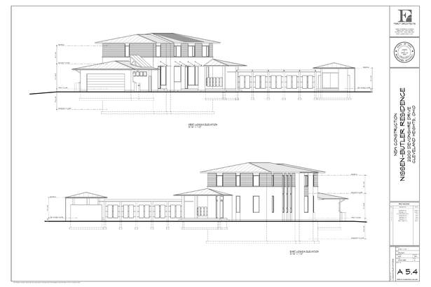 Side Elevations - Including Loggia and Tea House