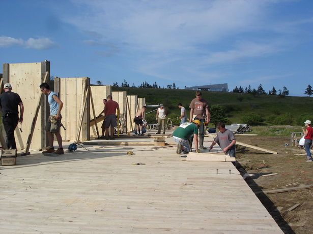 Subfloor & Concrete Shear Columns formed