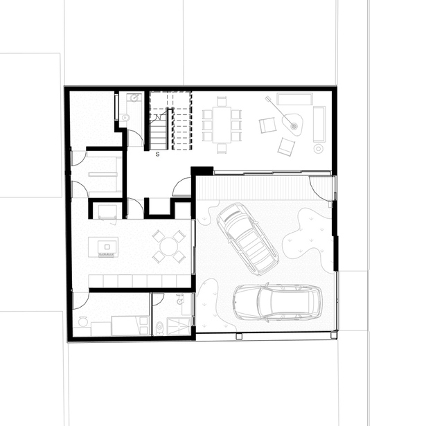 Ground level plan, entry. PAUL CREMOUX studio
