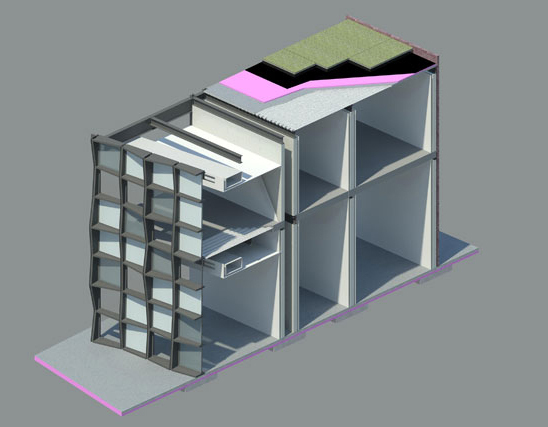Cut away bay model