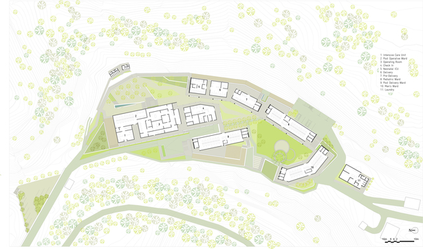 Upper level site plan.