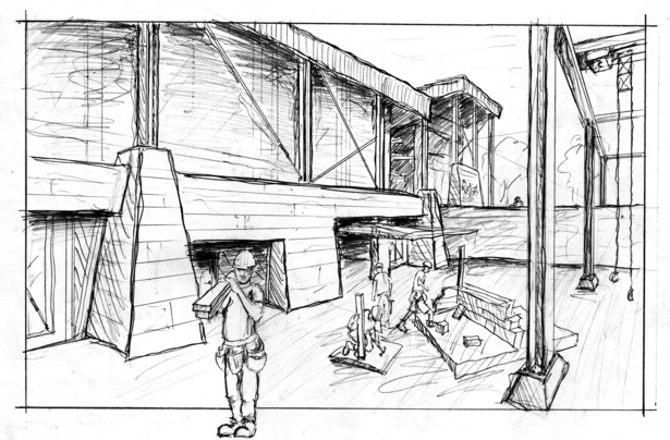 Perspective From Mock Up Area