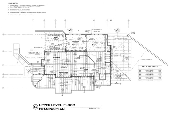 Foundation and framing plan