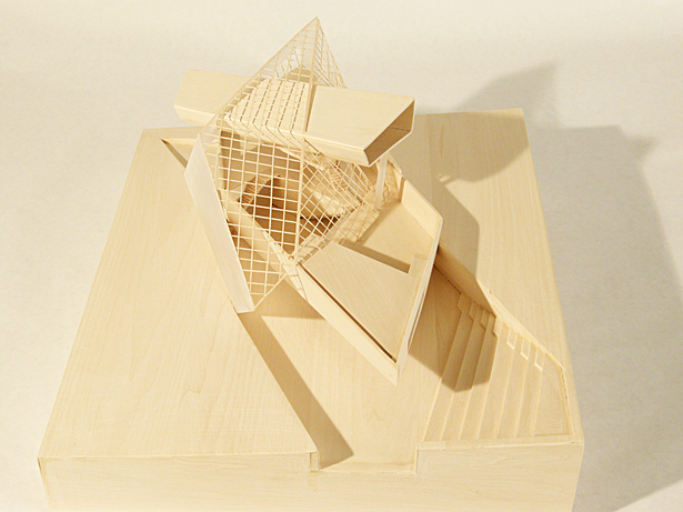 Hand Built Model North Facade
