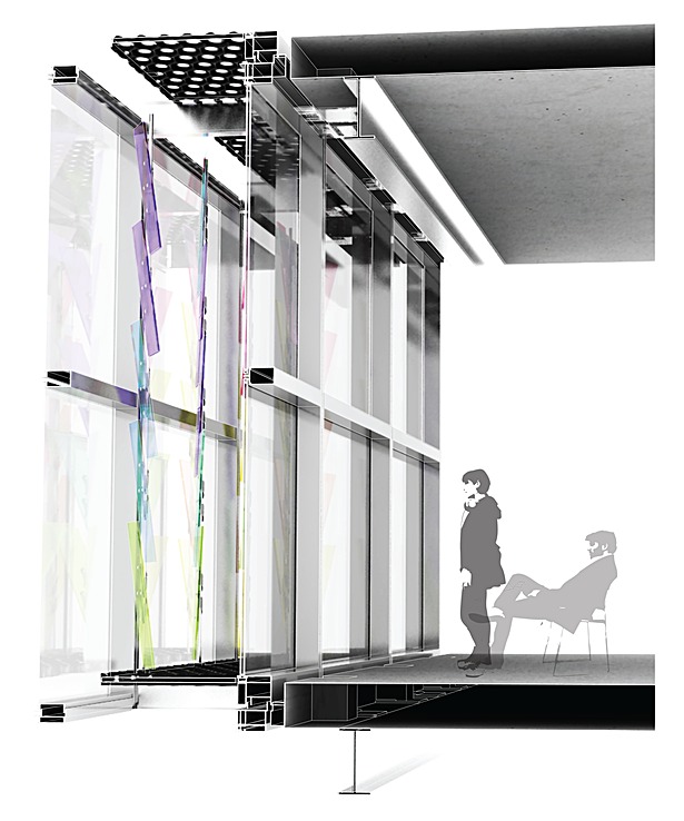 Section Perspective through Facade