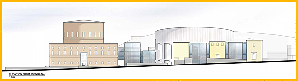 Elevation of Library Extension