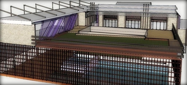 swimming pool and jacuzzi at the underground patio