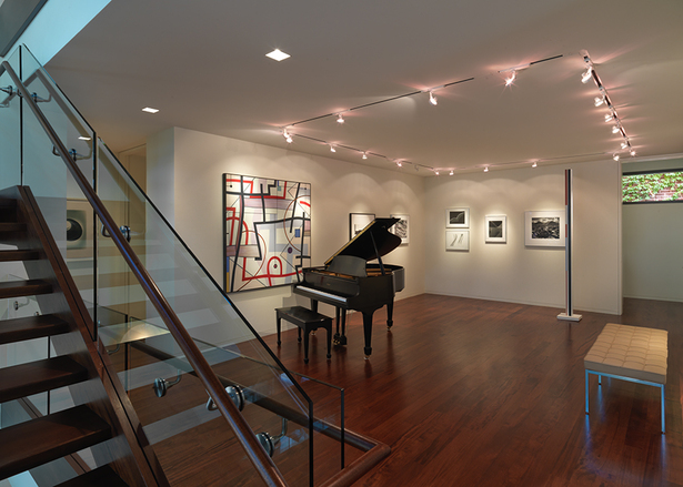 View of the second floor art gallery
