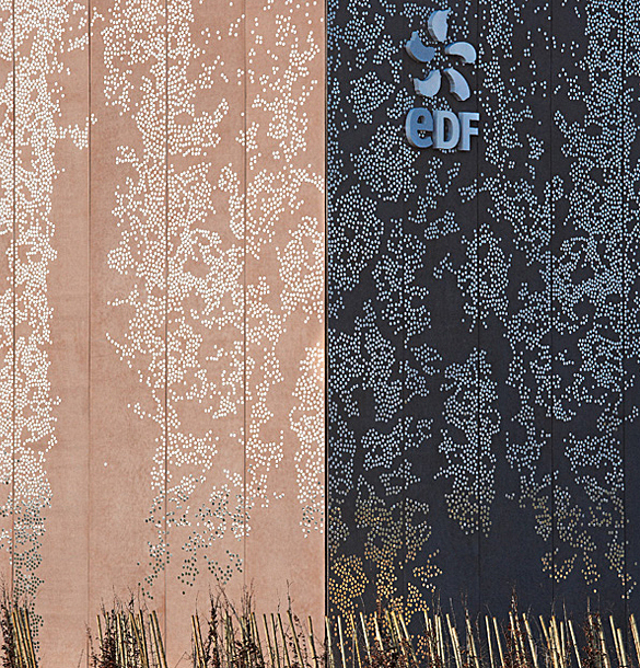 The concrete facade
