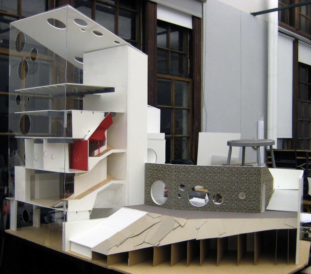 Cut away model of the tower portion