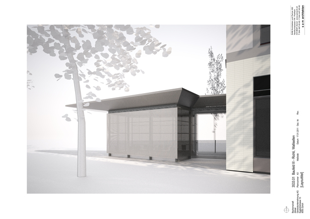 Restaurant exterior perspective