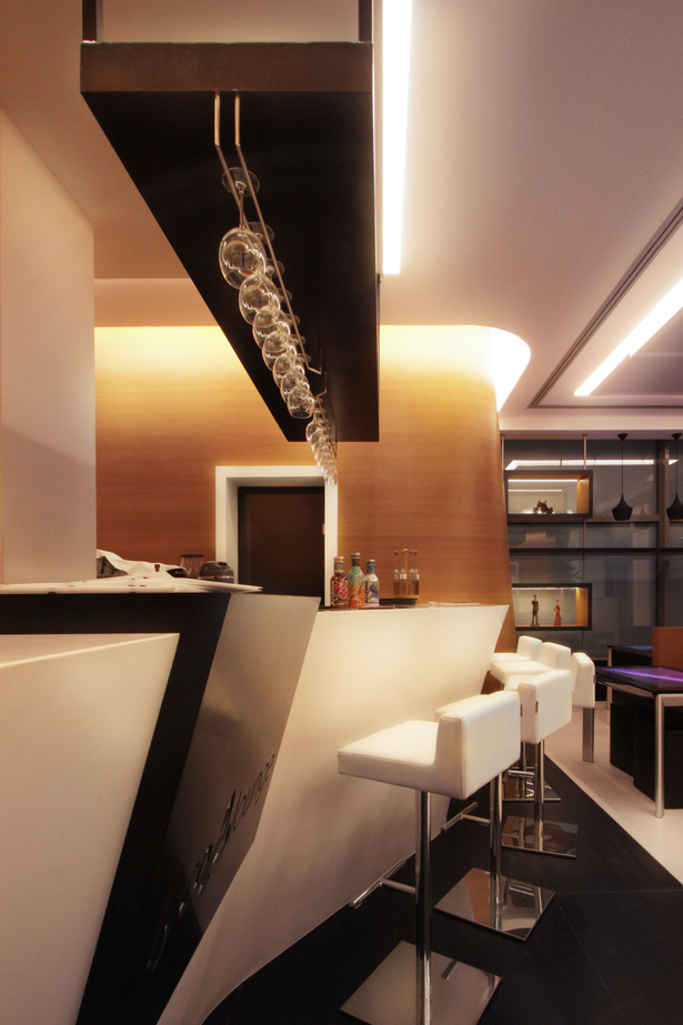 night view of the bar
