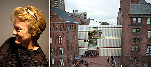 From L to R: Dagmar Richter and Higgins Hall, which is home to the Undergraduate Architecture Department. (Photo Credits: Zachary Tyler Newton and Rene Perez.)